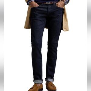 NEW Polo Ralph Lauren Men's Navy Varick Slim-Straight Miller Rinse Jeans 34 / 32